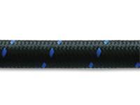 10ft Roll of Black Blue Nylon Braided Flex Hose; AN Size: -4; Hose ID: 0.22" by Vibrant Performance - Modern Automotive Performance
