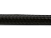 Vibrant 20ft Roll of Black Nylon Braided Flex Hose | -6an / ID