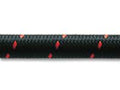 5ft Roll of Black Red Nylon Braided Flex Hose; AN Size: -4AN; Hose ID 0.22" by Vibrant Performance - Modern Automotive Performance
