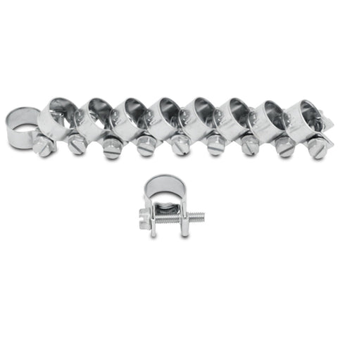 Vibrant Injector Style Mini Hose Clamps - 10-12mm clamping range - Pack of 10 (12233)