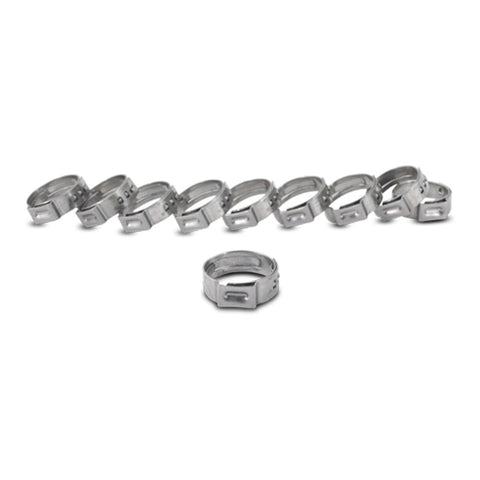 Vibrant One Ear Stepless Pinch Clamps - 16.0-19.2mm clamping range - Pack of 10 (12277)