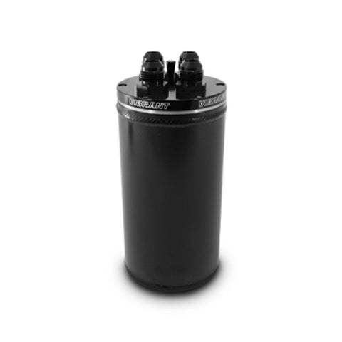 Vibrant 4in OD Universal Catch Can 2.0 w/ 4 Adapters Aluminum - Anodized Black (12697)