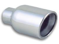 4" Round Stainless Steel Tip (Double Wall, Angle Cut) by Vibrant Performance - Modern Automotive Performance

