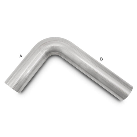 Vibrant Performance 3.5in O.D. 304 Stainless Steel 90° Mandrel Bend - 6in x 6in leg lengths/5.5in Centerline Radius (13043)