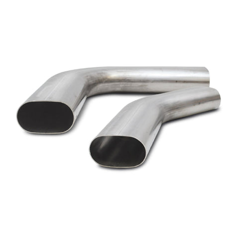 Vibrant Performance 3" OD/304 Stainless Steel/45 degree/Oval Horizontal Plane Mandrel Bend - 6in x 6in leg lengths (13189)