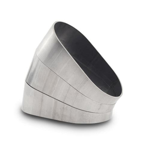 Vibrant Horizontal 304 SS Oval Pie Cuts - 3.5in OD Tight 45 Degree Elbow (13580)