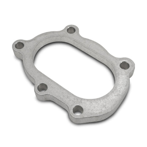 Vibrant GT25R / GT28R Discharge Flange with Oval Outlet - 5 Bolt T304 SS 1/2in Thick (1448)