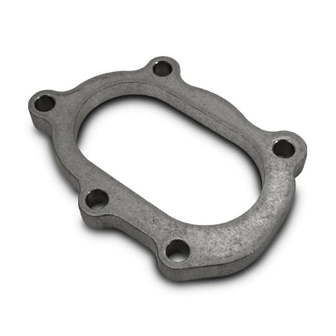 Vibrant GT25R / GT28R Discharge Flange with Oval Outlet - 5 Bolt Mild Steel 1/2in Thick (14480)