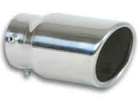 3" Round Stainless Steel Bolt-On Tip (Single Wall, Angle Cut) by Vibrant Performance - Modern Automotive Performance
