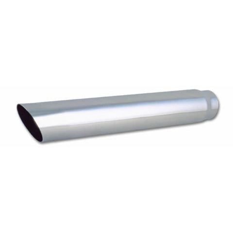 Vibrant 3in Round SS Truck/SUV Exhaust Tip - Single Wall Angle Cut - 2.5in inlet 18in long (1551)