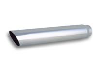 3.5" Round Stainless Steel Tip (Single Wall, Angle Cut) 2.5" inlet, 20" long by Vibrant Performance - Modern Automotive Performance
