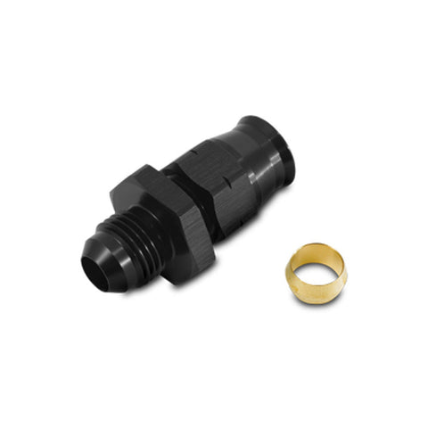 Vibrant -4AN Male to 1/4in Tube Adapter Fitting  w/ Brass Olive Insert (16454)