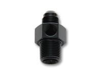 '-6AN Male to 1/4" NPT Male Union Adapter Fitting with 1/8" NPT Port by Vibrant Performance - Modern Automotive Performance
