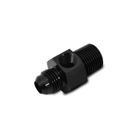 Vibrant -6AN Male to 3/8in NPT Male Union Adapter Fitting w/ 1/8in NPT Port (16496)