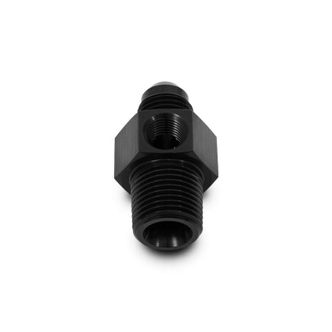 Vibrant -6AN Male to 3/8in NPT Male Union Adapter Fitting w/ 1/8in NPT Port (16496)