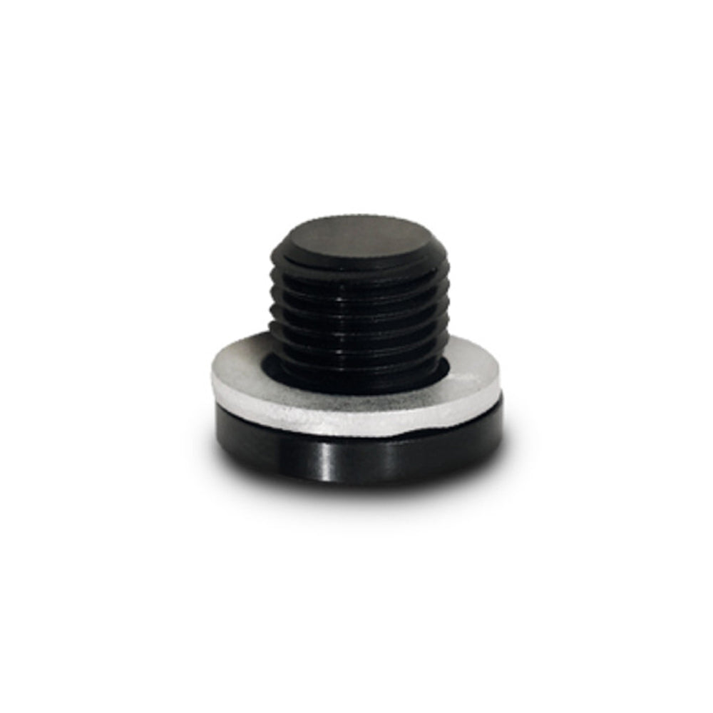 Vibrant M12 x 1.25 Metric Aluminum Port Plug with Crush Washer