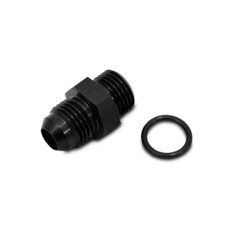 Vibrant -6AN Male Flare to -12 ORB Male Straight Adapter w/O-Ring - Anodized Black (16816)