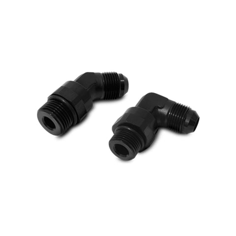 Vibrant Performance -8AN Male to Male -10AN Straight Cut 45 Degree Adapter Fitting - Anodized Black (16945)