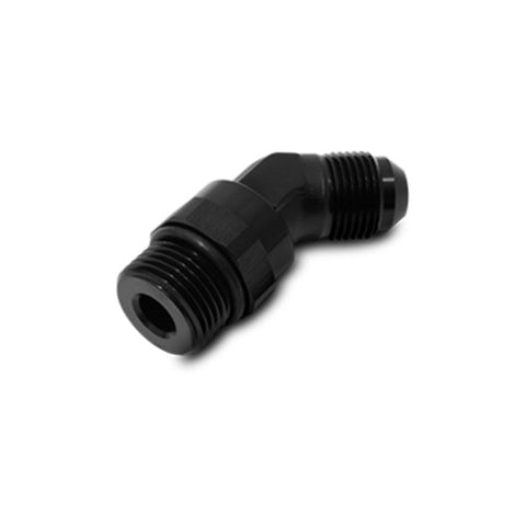 Vibrant Performance -12AN Male to Male -12AN Straight Cut 45 Degree Adapter Fitting - Anodized Black (16950)