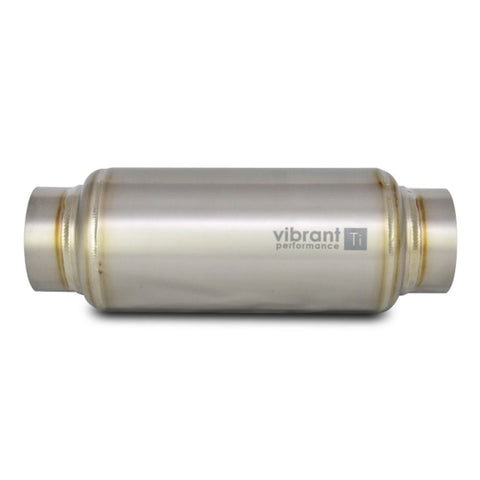 Vibrant Titanium Resonator - 2.5in. Inlet / 2.5in. Outlet x 12in. Long (17525)