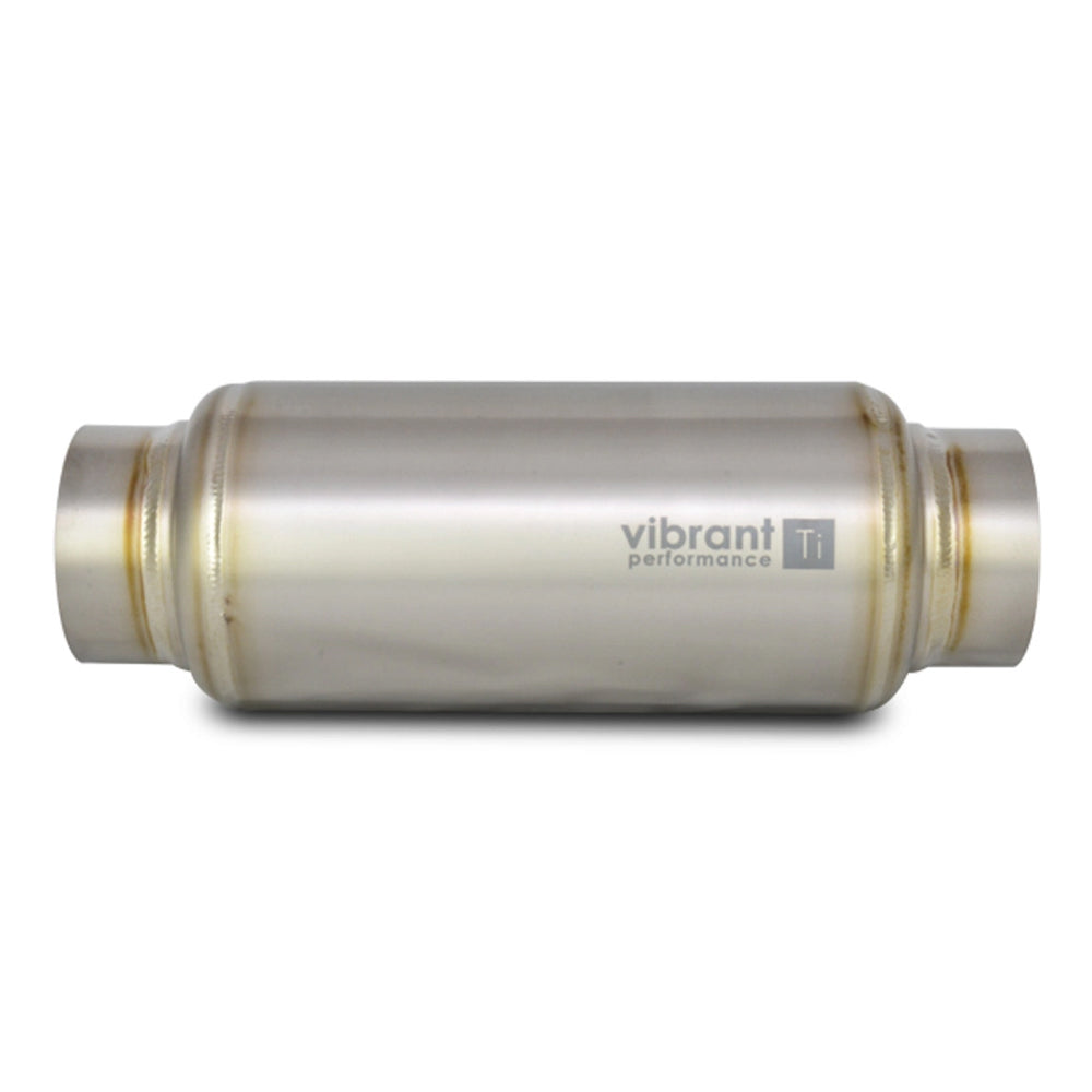 Vibrant Titanium Resonator - 3in. Inlet / 3in. Outlet x 12in. Long