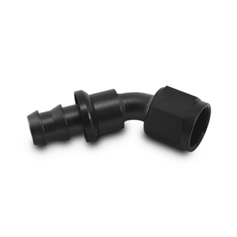 Vibrant -8AN Push-On 45 Deg Hose End Fitting - Aluminum (22408)