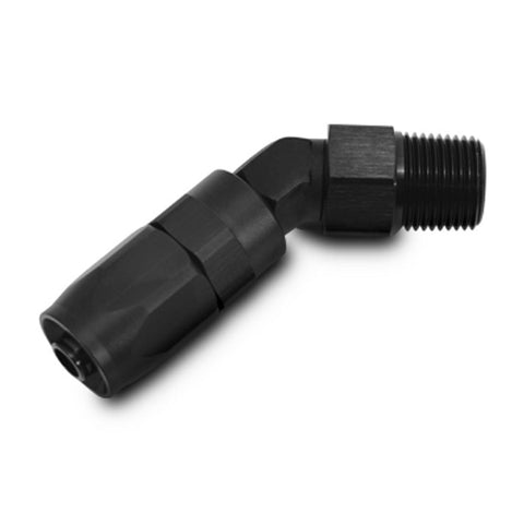 Vibrant -8AN Male NPT 45Degree Hose End Fitting - 3/8 NPT (26404)