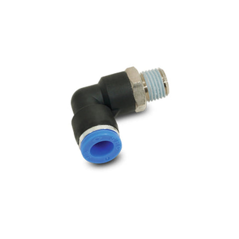 Vibrant Male Elbow Pneumatic Vacuum Fitting 1/4in NPT Thread - for use with 3/8in 9.5mm OD tubing (2668)
