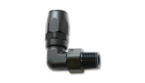 Male NPT 90 Degree Hose End Fitting; Hose Size: -6AN; Pipe Thread: 1/8 NPT by Vibrant Performance - Modern Automotive Performance
