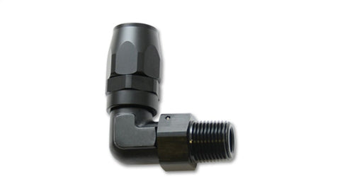 Vibrant Male NPT 90 Degree Hose End Fitting -8AN - 1/4 NPT (26903)