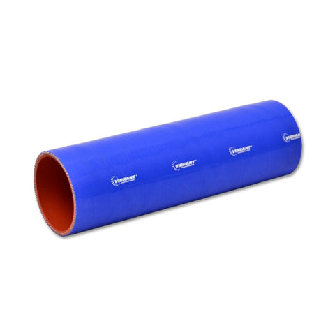 Vibrant 4 Ply Reinforced Silicone Straight Hose Coupling - 1in I.D. x 12in long - Blue (27011B)