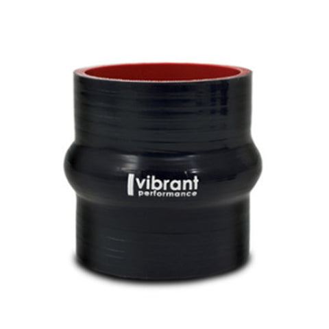 Vibrant 4 Ply Reinforced Silicone Hump Hose Connector - 1.5in I.D. x 3in long - Black (2729)