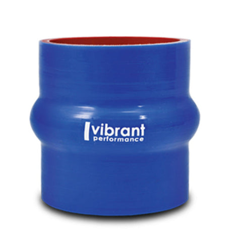 Vibrant 4 Ply Reinforced Silicone Hump Hose Connector - 1.5in I.D. x 3in long - Blue (2729B)