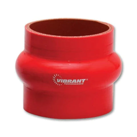 Vibrant 4 Ply Reinforced Silicone Hump Hose Connector - 1.5in I.D. x 3in long - Red (2729R)