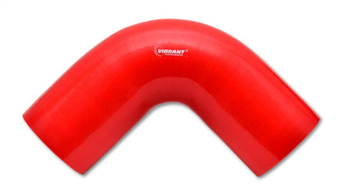 Vibrant 4 Ply Reinforced Silicone Elbow Connector - 2.25in I.D. - 90 deg. Elbow - Red (2741R)