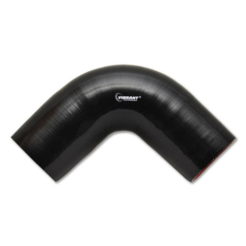 Vibrant 4 Ply Reinforced Silicone Elbow Connector - 2.5in I.D. - 90 deg. Elbow - Black (2742)
