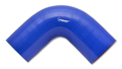 Vibrant 4.5in I.D. x 3in Long Gloss Blue Silicone 90 Degree Elbow (2748B)