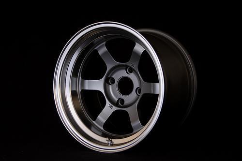 Volk Racing TE37V Gunmetal Gray w/ Machined Lip 16x7.5 | 4x100