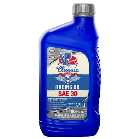 VP Racing Fuels SAE 30 Classic Non Syn Racing Oil - 1 Quart (2681)