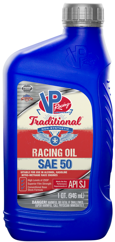 VP Racing Fuels SAE 50 Traditional Non Syn Racing Oil - 1 Quart (2685)