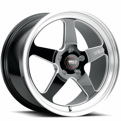 Weld Wheels Ventura Gloss Black with Milled Spoke Windows and Polished Lip 17x7 | 5x120.65 (S10477063400)