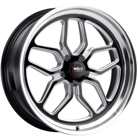 Weld Wheels Laguna Gloss Black with Milled Spoke Windows and a Polished Lip 18x9.5 | 5x114.3 (S10789567525)