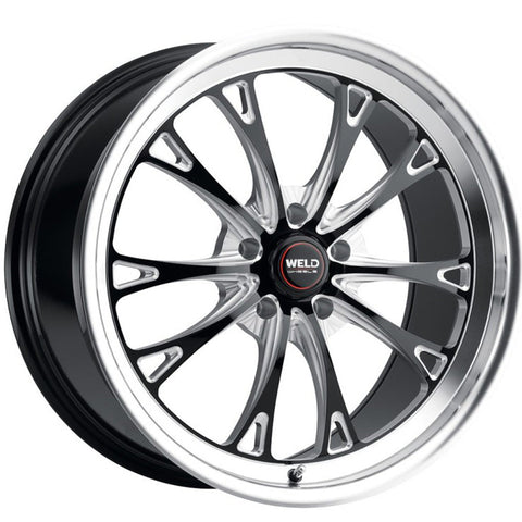 Weld Wheels Belmont Gloss Black with Milled Spoke Windows and a Polished Lip 20x8 | 5x127 (S11308073450)