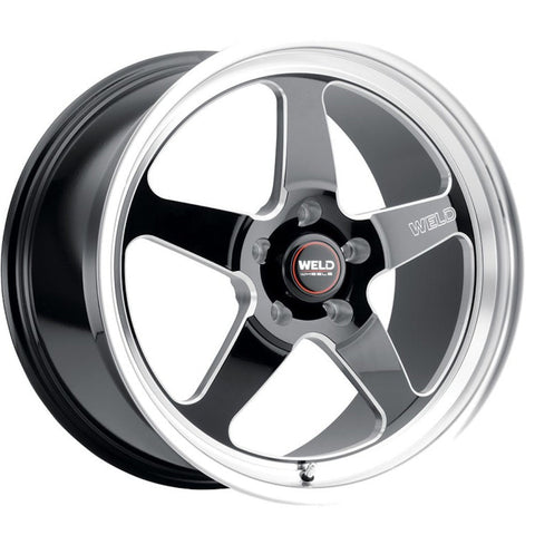 Weld Wheels Ventura Drag Gloss Black with Milled Spoke Windows and Real Beadlock 18x5 | 5x120 (S1558C022N23)