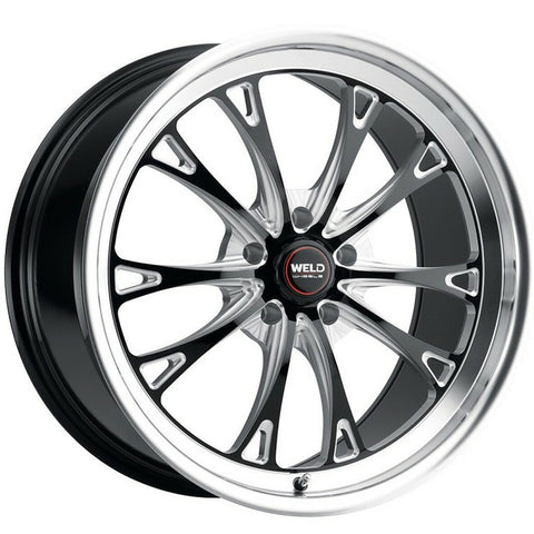 Weld Wheels Belmont Drag Gloss Black with Milled Spoke Windows and a Polished Lip 18x12 | 5x120 (S15782022P52)