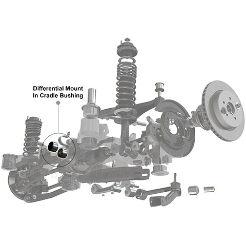 Whiteline Rear Differential Mount Inserts | 2003-2006 Mitsubishi Evo 8/9 (W92956)
