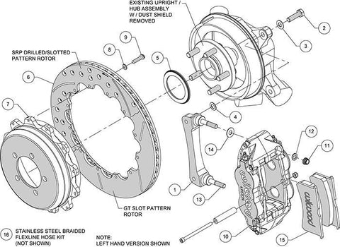 Wilwood 4R Rear Drilled Big Brake Kit | 2022 Subaru BRZ/Toyota 86 and 2013-2021 Subaru BRZ/Scion FR-S/Toyota 86 (140-12871-DR)