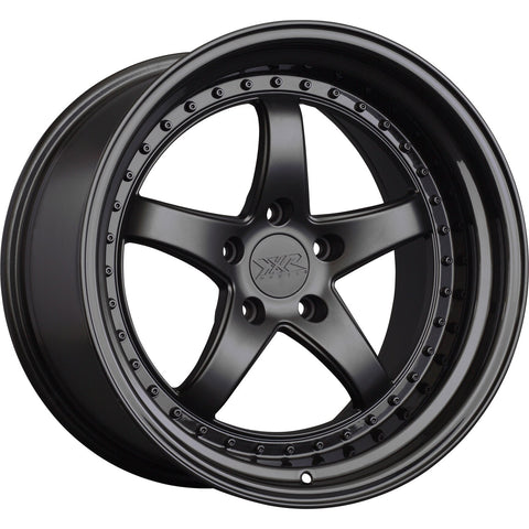 XXR Model 565 5x114.3 18" Wheels in Flat Black with a Gloss Black Lip