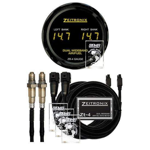 Zeitronix ZT-4+ZR-4 Dual Wideband AFR Meter & Gauge Bundle | V6/V8/V10/V12 Engines (ZT-4+ZR-4)