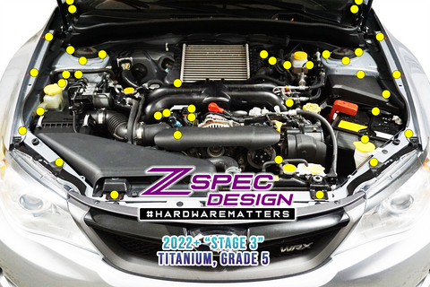 ZSPEC "Stage 3" Dress Up Bolts® Titanium Fastener Kit | 2008-2014 Subaru WRX/STI (00843612137548)